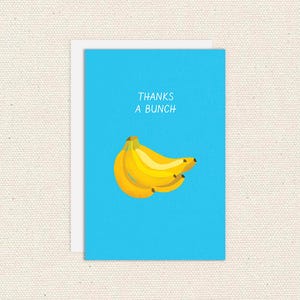 Merci un tas de bananes, carte de remerciement Punny, carte mignonne et drôle