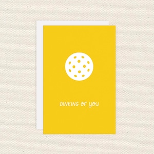 Tarjeta de felicitación Dinking of You, Pickle Ball Pensando en ti