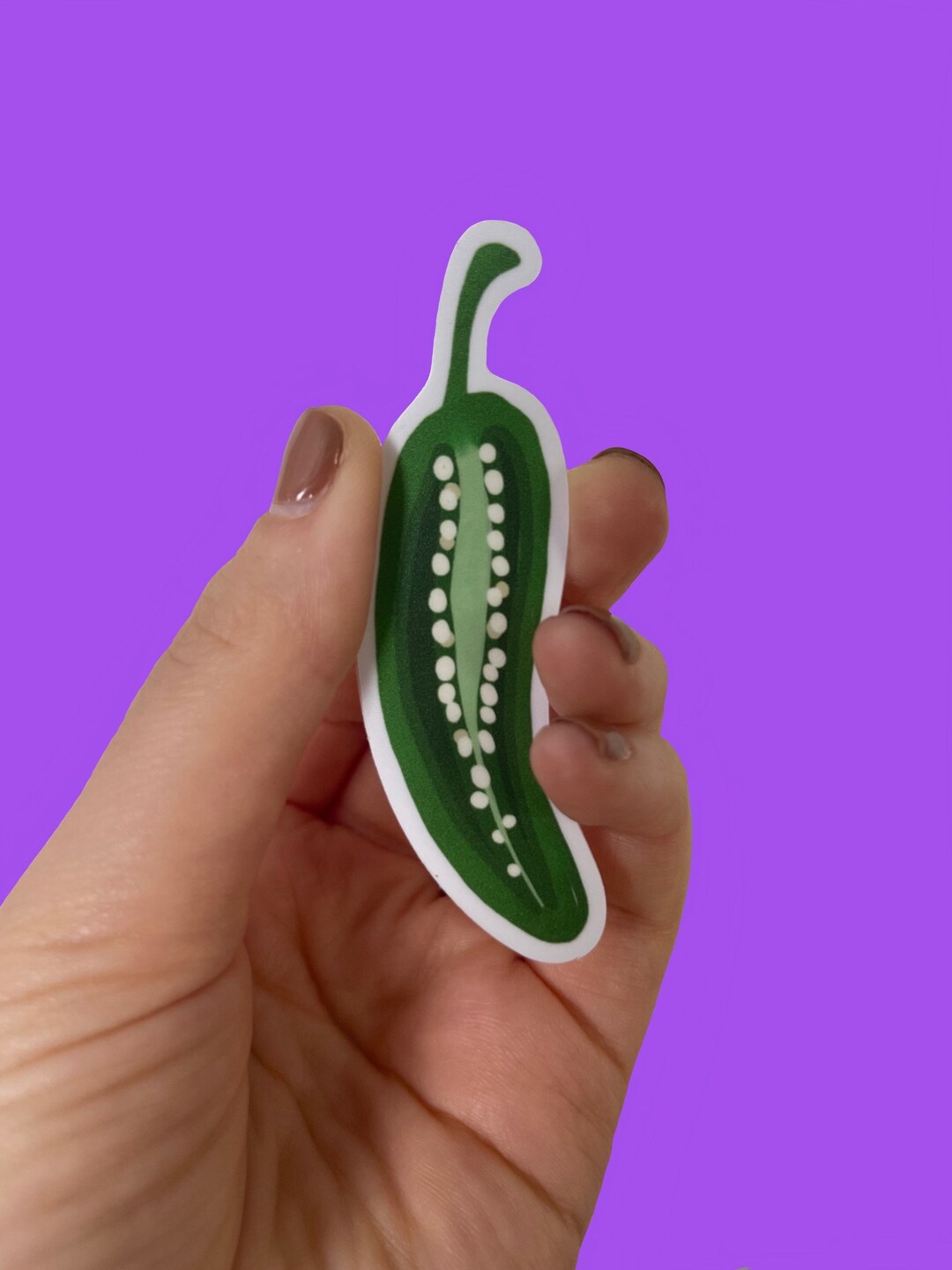 Jalapeno Sticker, Spicy Hot Pepper Vinyl Sticker - Etsy
