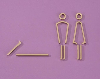 High-End Luxury Aluminum Washroom Sign, Restroom Sign, Bathroom Sign, Toilet Sign, Door Logo Sign, Arrow Sign, Male Female Signage
