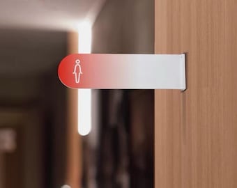 Luksusowy metalowy szyld aluminiowy, szyld do łazienki z mocowaniem bocznym, szyld do drzwi bocznych, szyld do toalety dla osób niepełnosprawnych, szyld do toalety, szyld do łazienki