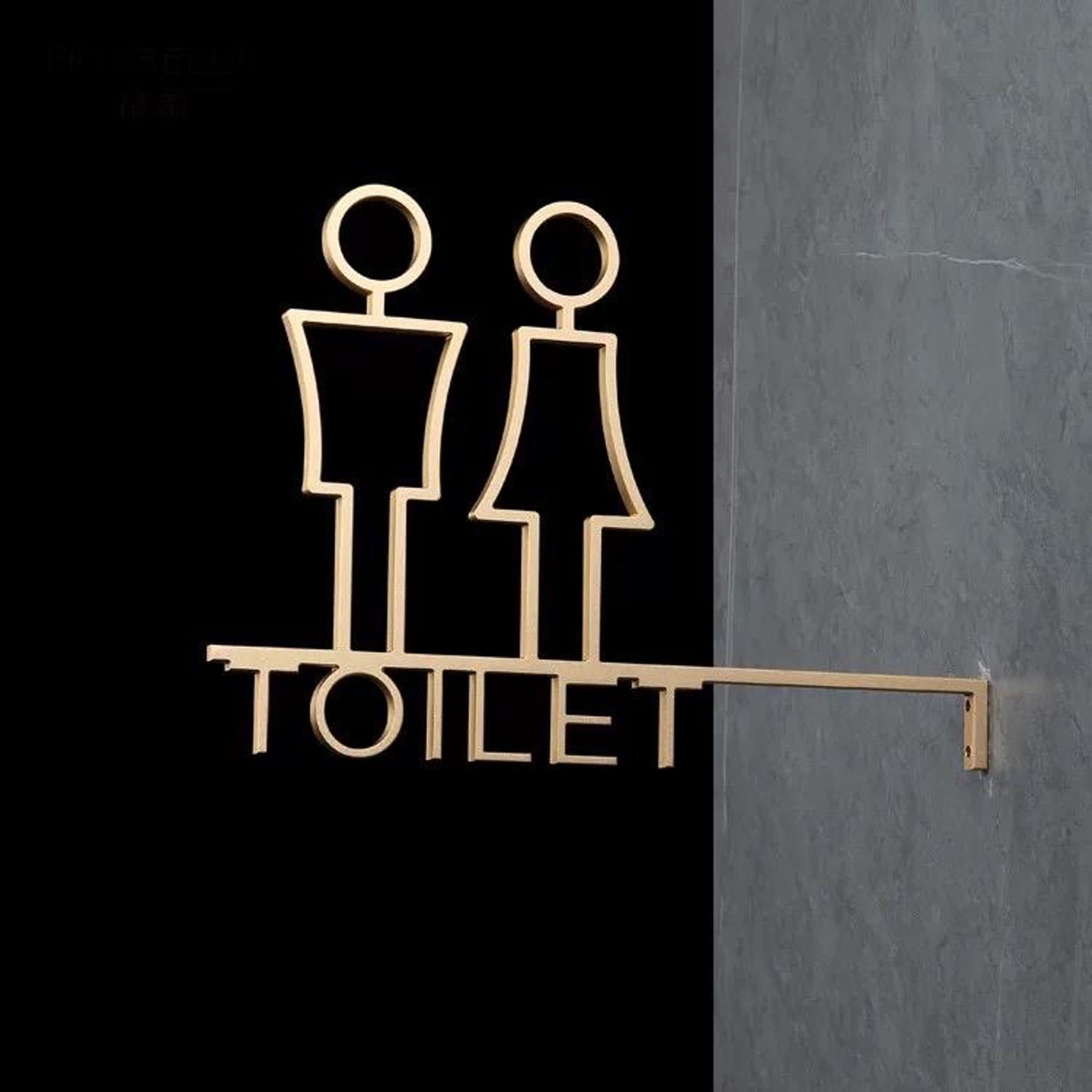 High-end Luxury Aluminum Side Mount Washroom Sign, Restroom Sign ...