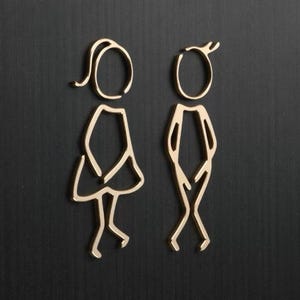 Luxury Aluminum Restroom Sign: Modern Minimalist Door Plaques