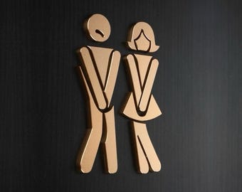 High-End-Serie Luxus Metall Aluminium Beschilderung, Waschraumschild, Toilettenschild, Badezimmerschild, Toilettenschild, Türschilder, Hotel Restaurantschild