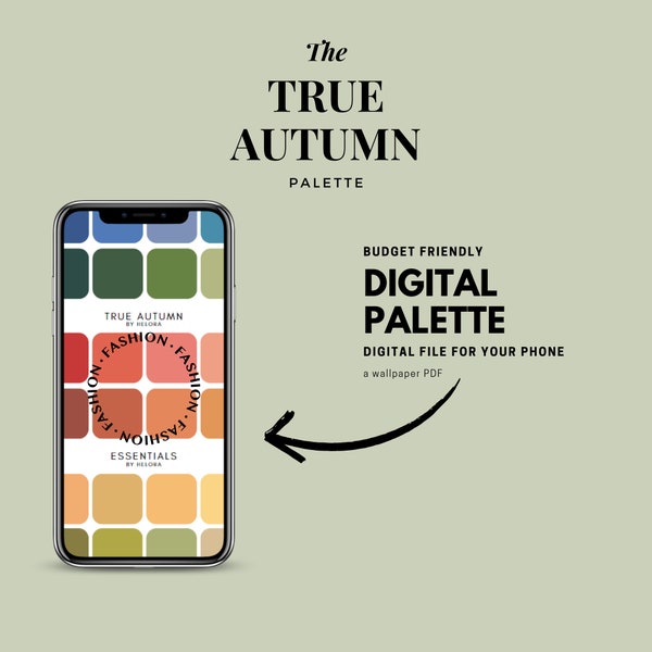 True Autumn Digital Palette | Sesonal Colour Palette | Digital Download | True Autumn Swatches | Budget Palette