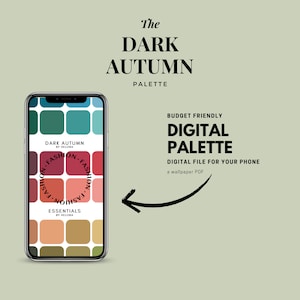 Dunkle Herbst Digitale Palette | Sesonal Farbpalette | Digitaler Download | Dunkle Herbstmuster | Budget-Palette