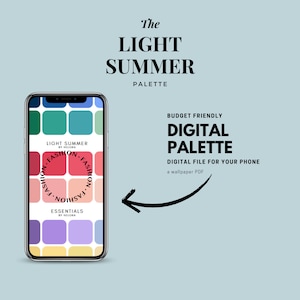 Light Summer Digital Palette | Sesonal Colour Palette | Digital Download | Light Summer Swatches | Budget Palette