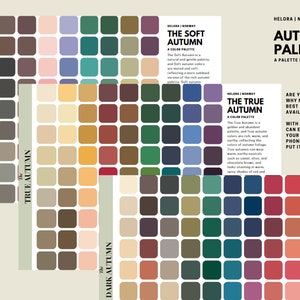 estação do outono pôster | Paleta de cores sazonal pôster | Download digital | Todas as amostras de outono | Paleta de orçamento | Paleta Digital