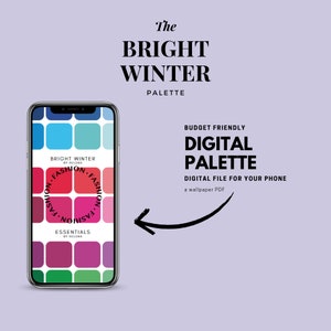 Paleta Digital Bright Winter | Paleta de Cores Sesonal | Download Digital | Amostras Bright Winter | Paleta Econômica
