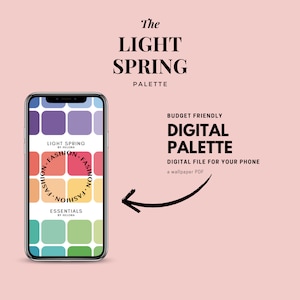 Light Spring Digital Palette | Sesonal Colour Palette | Digital Download | Light Spring Swatches | Budget Palette