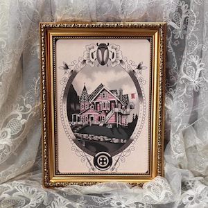 Coraline House A4 Traditional Tattoo Flash Print image 1
