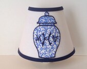 Monogrammed Ginger Jar Chinoiserie Blue and White Night Light Triple Monogram(other colors available)