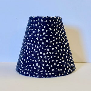 MADE TO ORDER Spotted Indigo Sconce Chandelier Lamp Shade