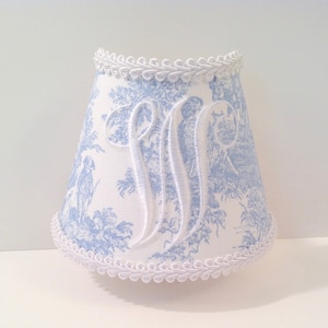 MADE TO ORDER Light Blue Toile Monogrammed Night Light (no monogram available)