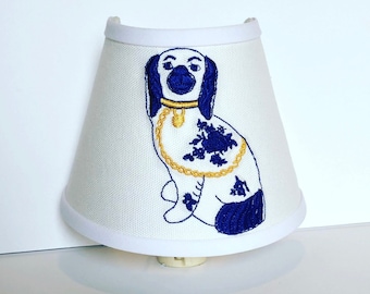 MADE TO ORDER Staffordshire Style Dog Night Light Chinoiserie (other colors available)