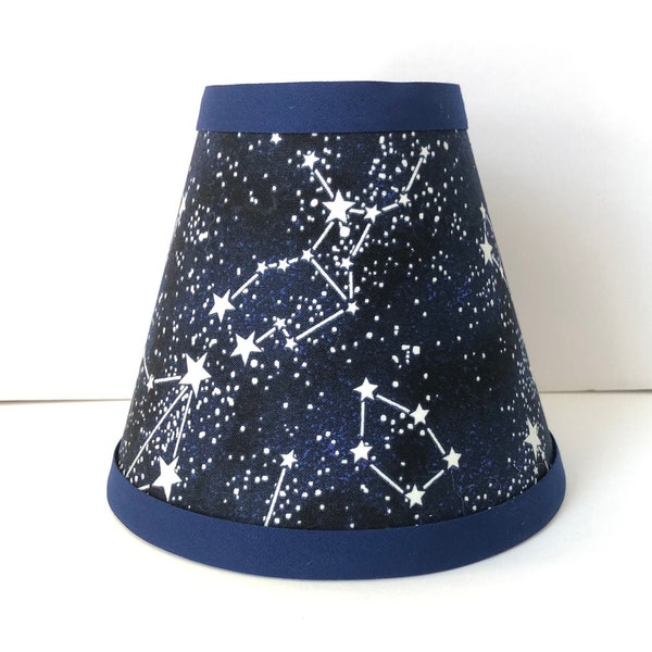 MADE TO ORDER Starry Night Sky Glow in the Dark Sconce/Chandelier Shade (star, stars, constellations)