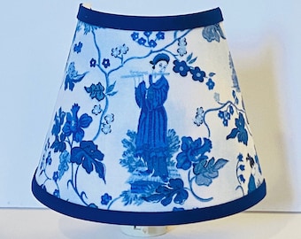 MADE TO ORDER Blue and White Chinoiserie Fabric Night Light