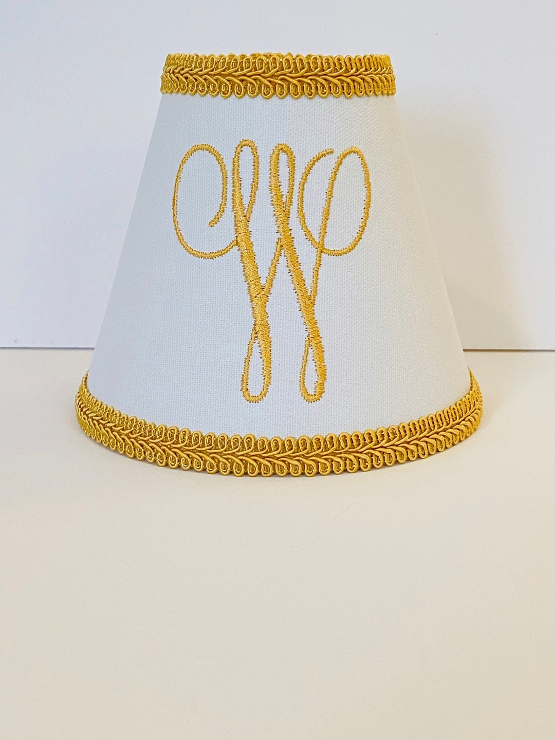 MADE TO ORDER Kathryn Monogrammed Chandelier or Sconce Lamp Shade ...