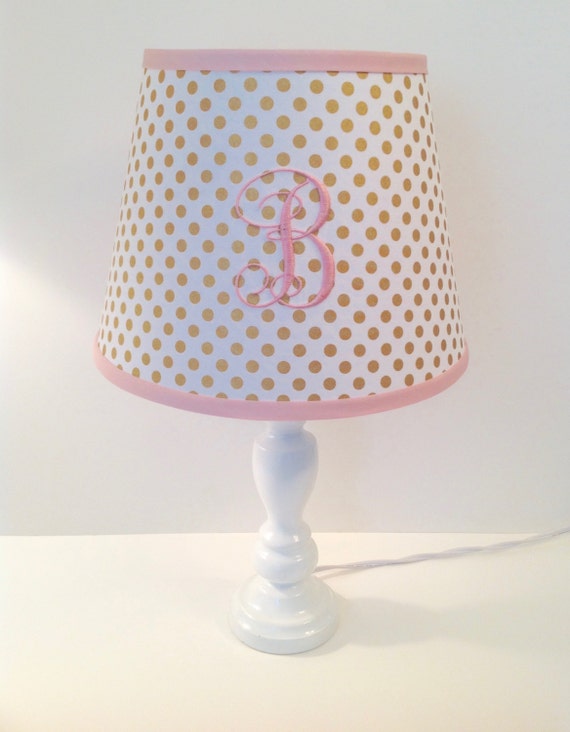 gold polka dot lamp shade