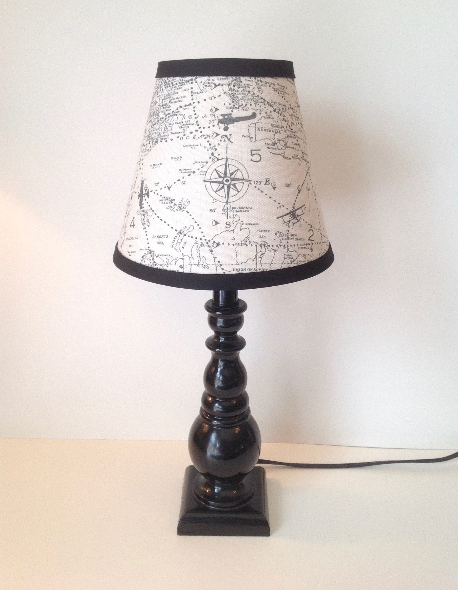 Vintage Flight Pattern Airplane Lamp Shade Other Colors Vintage Flight Pattern Airplane Lamp, Vintage Airplane Lamp Shade