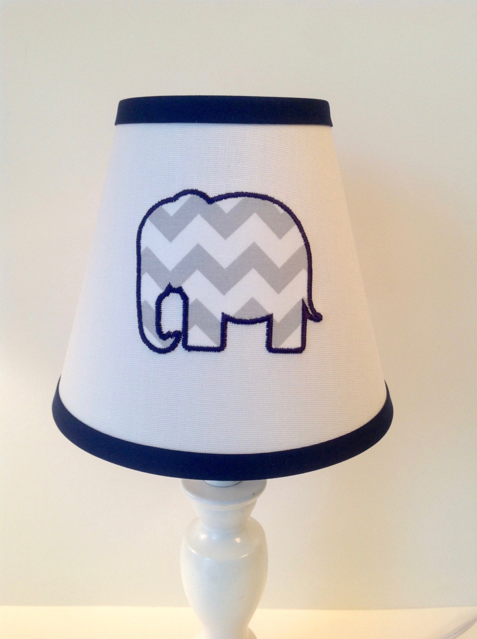 Applique Elephant Nursery Lamp Shade other colors available Etsy
