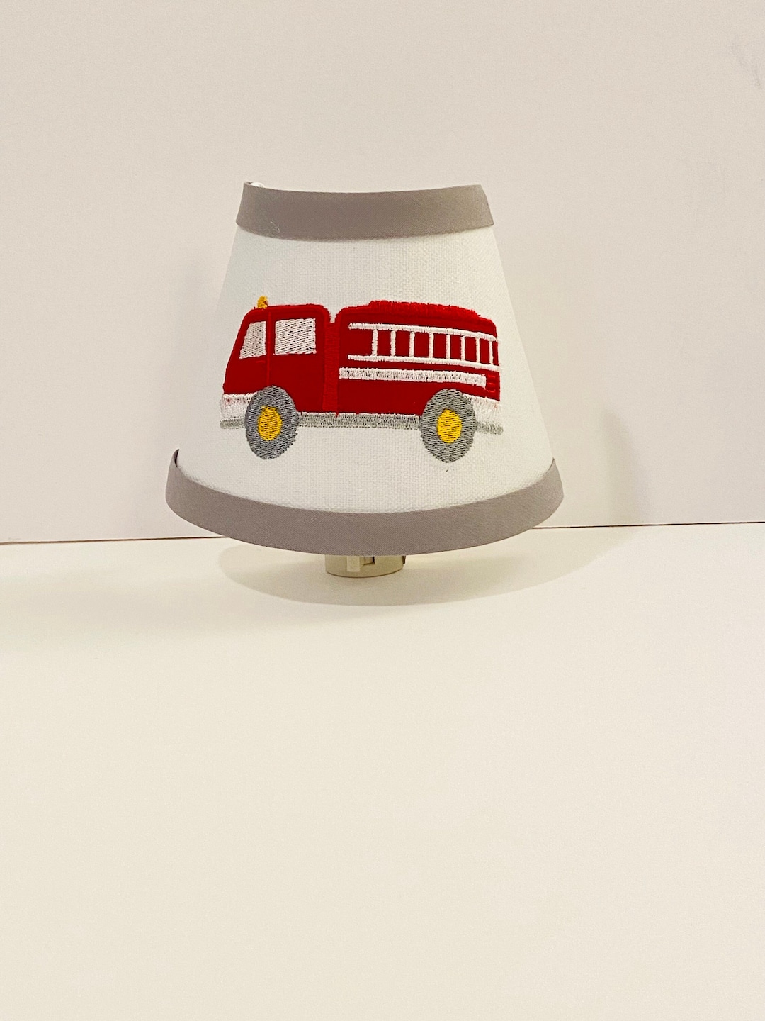 MADE TO ORDER Fire Truck Embroidered Night Light (other Colors ...