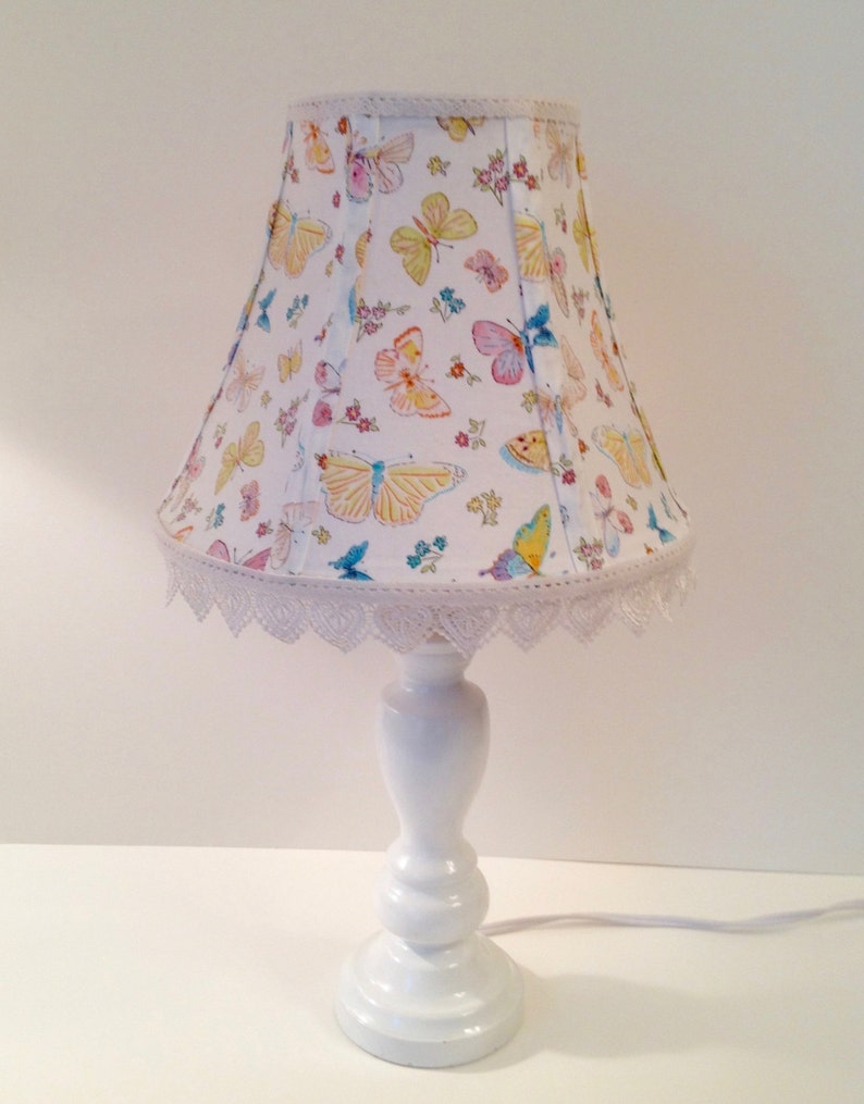 Romantic Butterflies Hexagon Bell Lamp Shade READY TO SHIP!