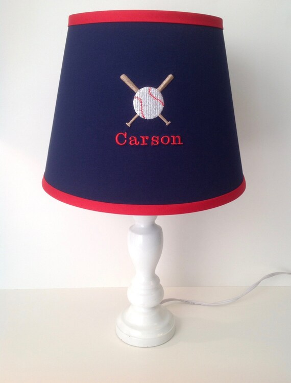 Personalized Baseball Lamp Shade other colors available for Etsy