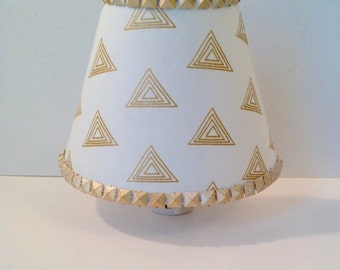 MADE TO ORDER Metallic Gold Triangles Night Light