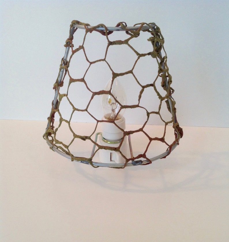 Rustic Farmhouse Night Light mossy Moss Chicken Wire Etsy