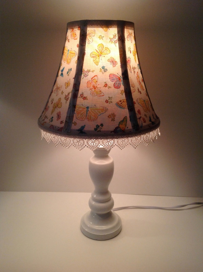 Romantic Butterflies Hexagon Bell Lamp Shade READY TO SHIP!