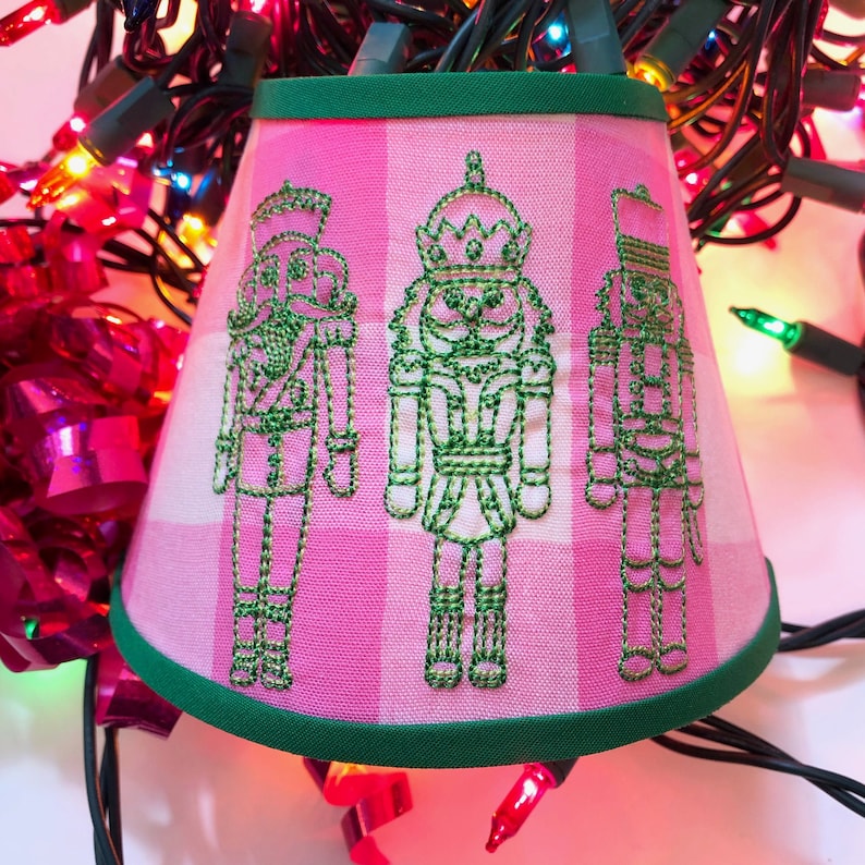 Pink and Green Christmas Nutcrackers Night Light Etsy