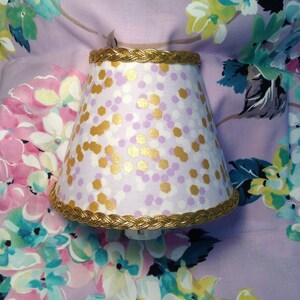 MADE TO ORDER Lilac Gold Metallic Confetti Dot Night Light (monogramming available)