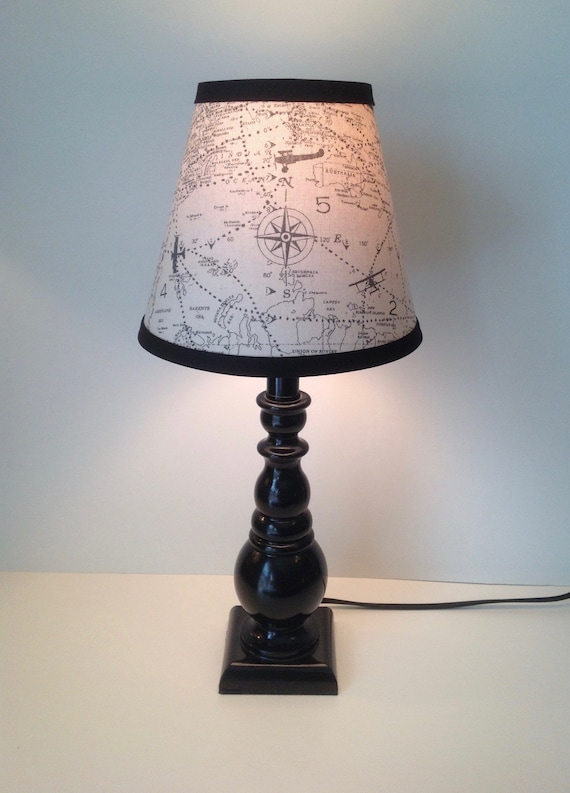 Vintage Flight Pattern Airplane Lamp Shade Other Colors Vintage Flight Pattern Airplane Lamp, Vintage Airplane Lamp Shade