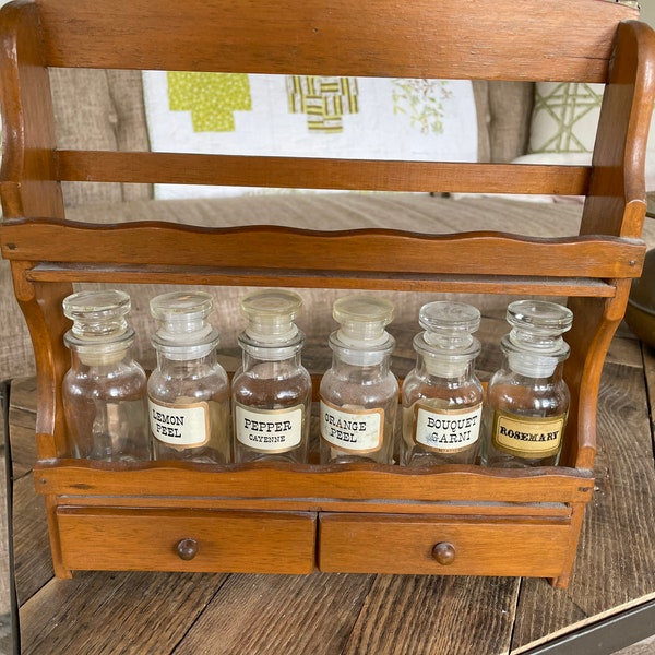 Spice Rack Bottles Etsy