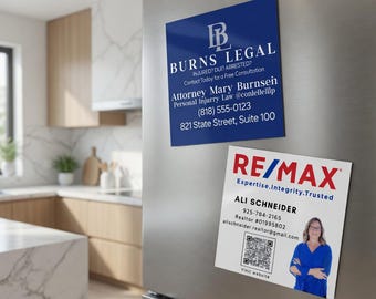 Business Magnete Kundenspezifisches quadratisches Logo Kratzfeste Geschäfts-Branding-Kühlschrank-Karte Einzigartige kleine Geschäft-Immobilienmagnet-Promo
