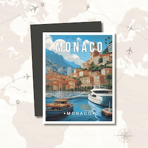 Imán para nevera de Mónaco, recuerdo de la F1, destinos turísticos, decoración magnética coleccionable, un emblemático monumento natural de la ciudad, regalo de vacaciones para una aventura global.