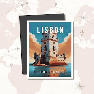 Imán para nevera de Portugal, recuerdo de viaje, monumento emblemático de la ciudad, colección magnética, regalo único para viajes globales, juego de recuerdos de aventura.