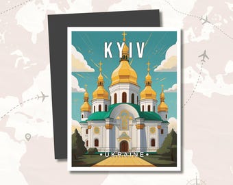 Die Ukraine Reise-Magnet-Souvenir Ikonenschreiberstein-Sammlerstück Unterstützung Ukraine-Reise-Wand-Kunst Einzigartiges globales Reisegeschenk Abenteuer-Andenken