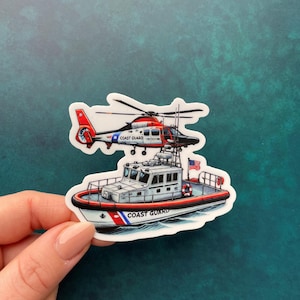 Coast Guard Sticker Gift for Military Custom Gifts for Friends Tumbler Waterproof Sticker Designs for Family Gifts for Veteran Pilot Gifts