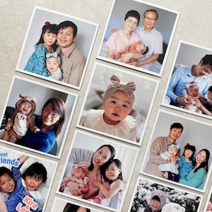 Photo Magnets Custom Photo Fridge Magnets Personalized Decor Gift For Mom 1st Birthday Gift Picture Magnet Square Photo Print Flexible