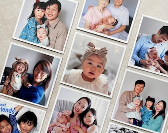Fotomagnete Kundenspezifische Foto-Kühlschrankmagnete Personalisiertes Dekor Geschenk für Mutter Geburtstagsgeschenk Bildmagnet-Quadrat-Fotodruck Flexibel