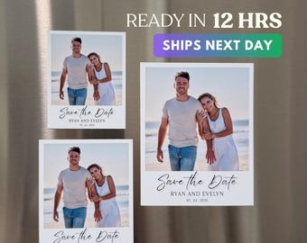Save the Date Wedding Photo Magnets Custom Wedding Invitation QR Code Save the Date Card Digital Photo Invite Fridge Magnets Gift for Couple