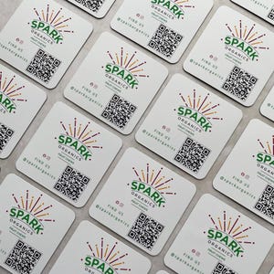 Custom Business Branding Magnets Custom Square Logo Scratch Resistant Business Fridge Card Event Trade Craft Show Markets Logo Branding