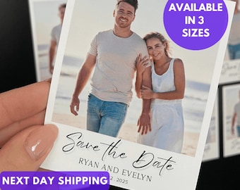 Sparen Sie das Datum Magnet Hochzeitseinladungen Hochzeit Gefälligkeiten für Gäste Geschenk Jahrestag kundenspezifische Foto-Magnete Kühlschrank-personalisierte lädt ein