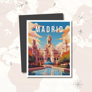 Imán para nevera de Madrid, recuerdo de viaje, ciudad emblemática, naturaleza, monumento, fotos, coleccionable, decoración magnética, regalos de cocina para ella y él.