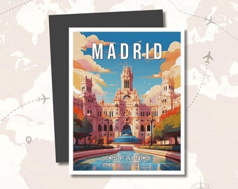 Madrid Souvenir Wahrzeichen Kühlschrankmagnet Kultige Stadt Natur Wahrzeichen Fotos Sammler Magnet Dekor Küche Geschenke für Sie Ihn
