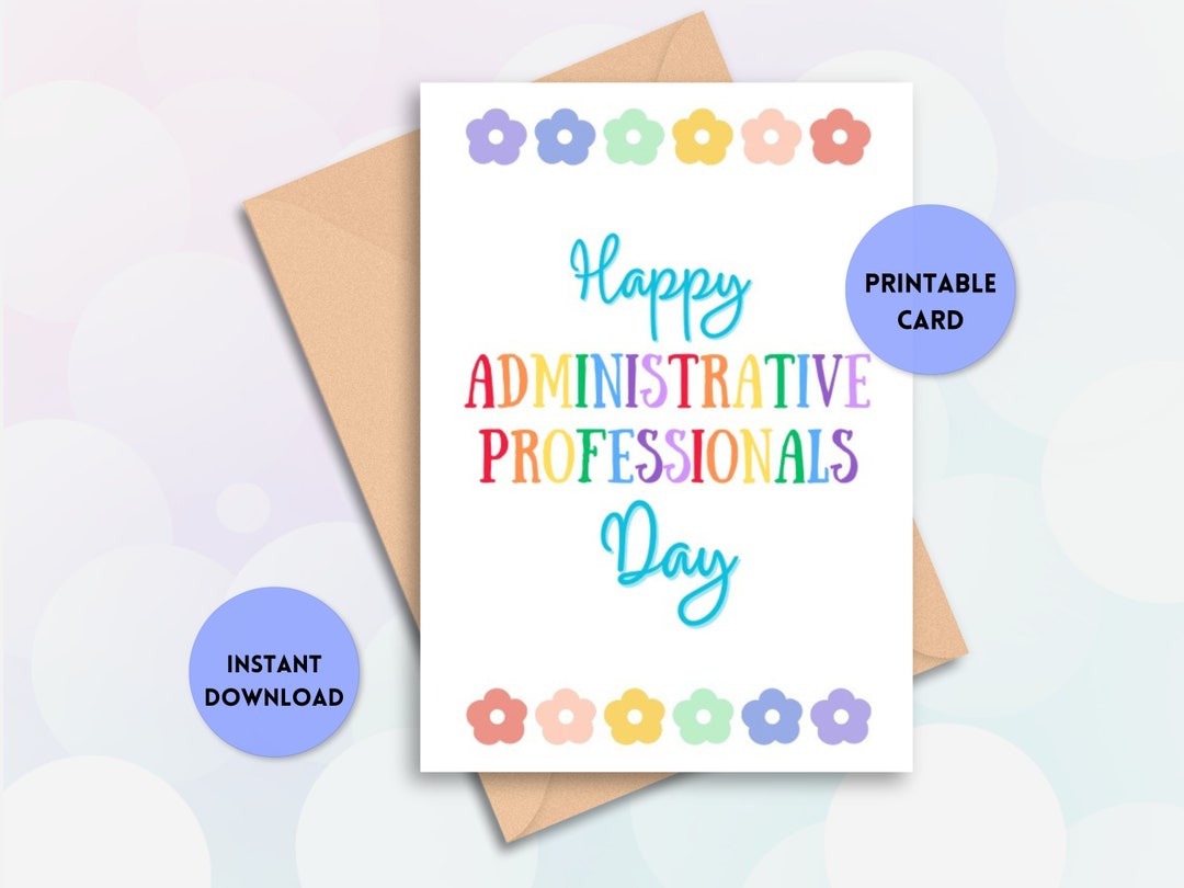 Administrative Professionals Day Card, Administrative Day Gift ...