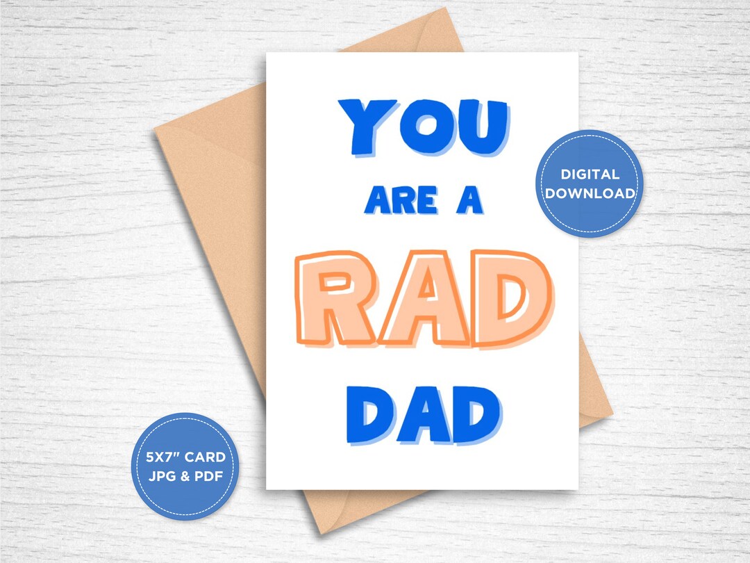 Happy Father's Day Printable Card, Foldable Father's Day Printable ...