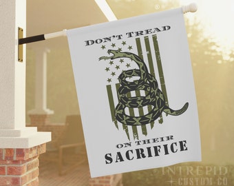 Gadsden Snake Garden Flag, Don't Tread on Me Patriotic Decor